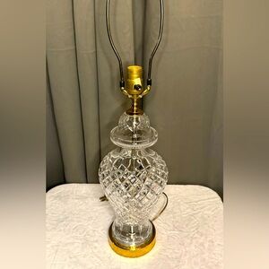 Waterford Alana Urn Style Fine Cut Solid Body Crystal Table Lamp